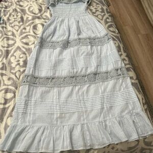 And Now This  
Elegant Baby Blue Sundress/Maxi Dress